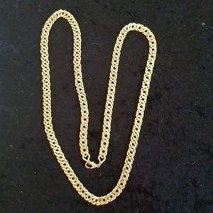 Vintage Double Link Gold Chain Necklace